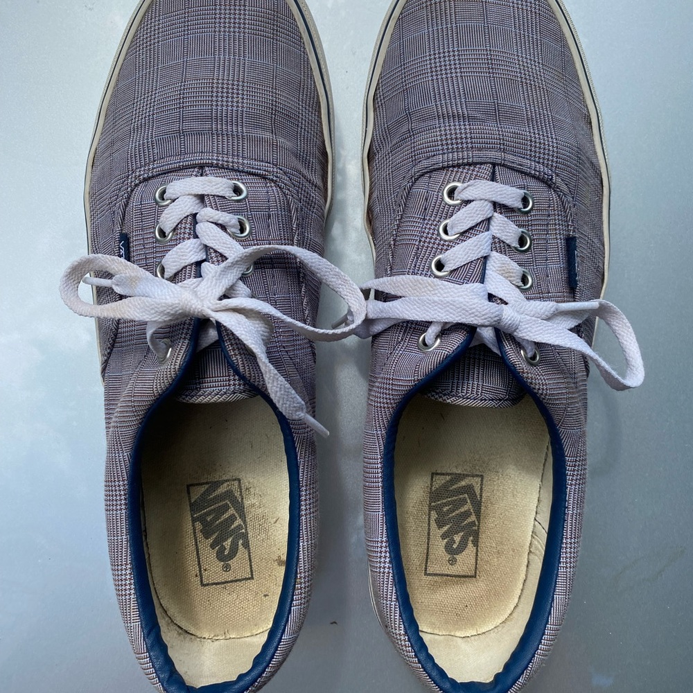 Vans - Light Blue - Glen Check Pattern - Size 12